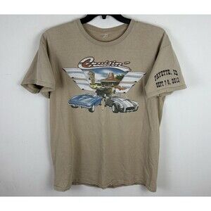 Vintage Y2K 2012 Cruisin Car Graphic T-shirt / Beige / Size Large